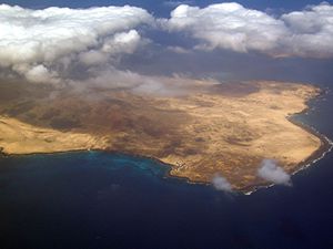 Blick auf die Insel Lanzarote